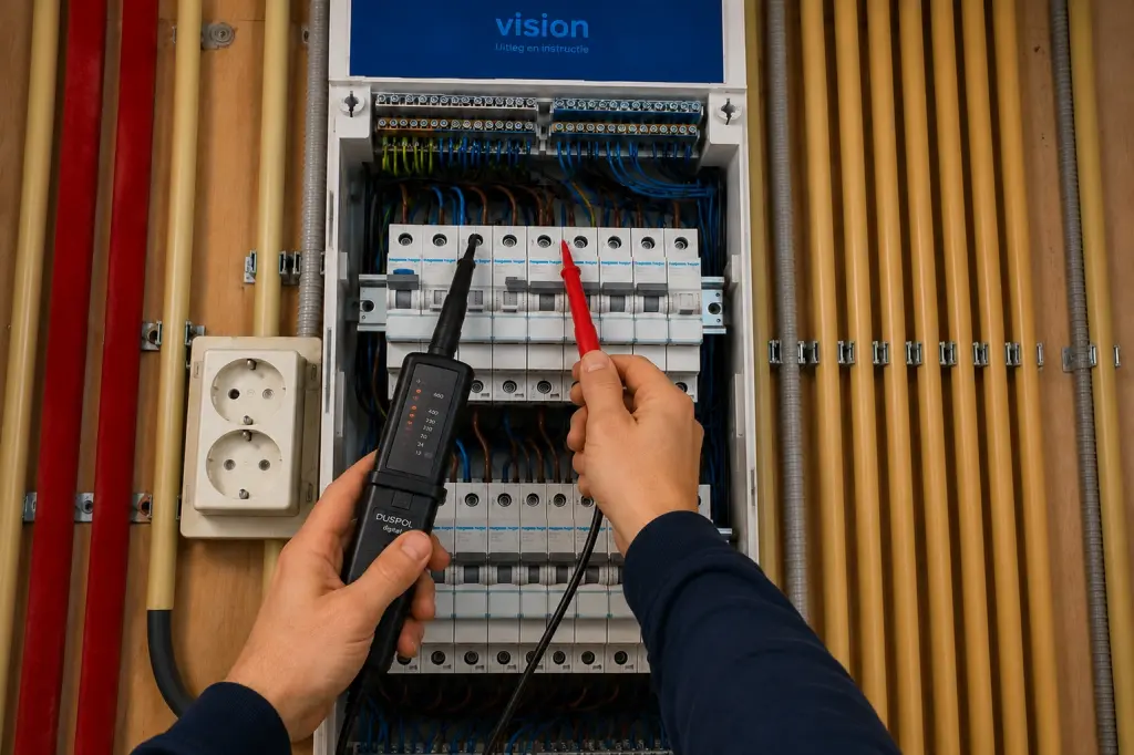 Elektrische keuring met meetapparatuur