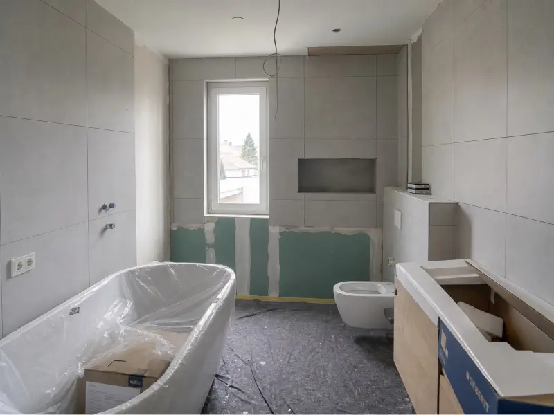 Badkamer in uitvoering door Bek bv
